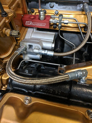 98.5-03 7.3L CNC Fabrication Fuel Bowl Delete Manifold Block Red