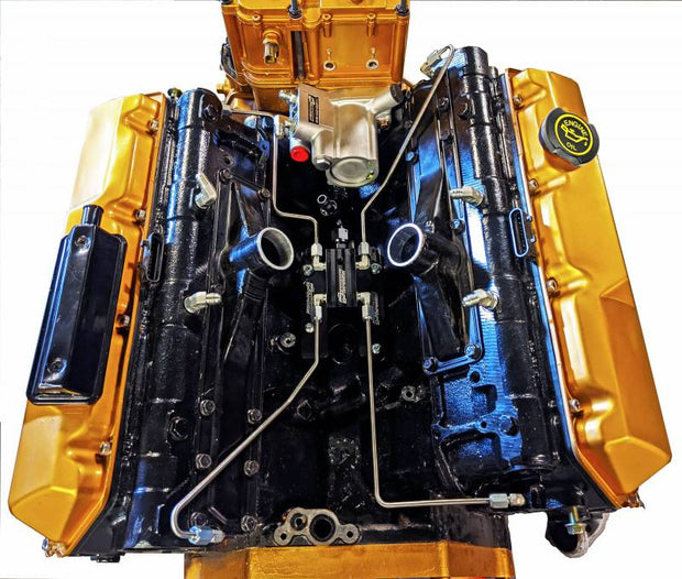 94.5-03 7.3L CNC Fabrication T4 Turbo 4-Line Valley Mount Bowl Delete Kit Black