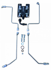 94.5-03 7.3L CNC Fabrication T4 Turbo 4-Line Valley Mount Bowl Delete Kit Black