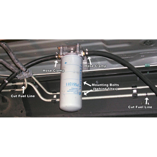 BD Diesel Remote Fuel Filter Kit - 2001-2009 Chev Duramax