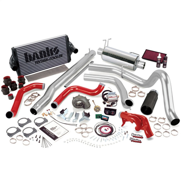 Banks Power 99.5 Ford 7.3L F250/350 Auto PowerPack System - SS Single Exhaust w/ Black Tip
