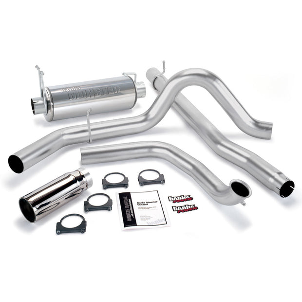 Banks Power 99 Ford 7.3L Truck Cat Monster Exhaust System - SS Single Exhaust w/ Chrome Tip