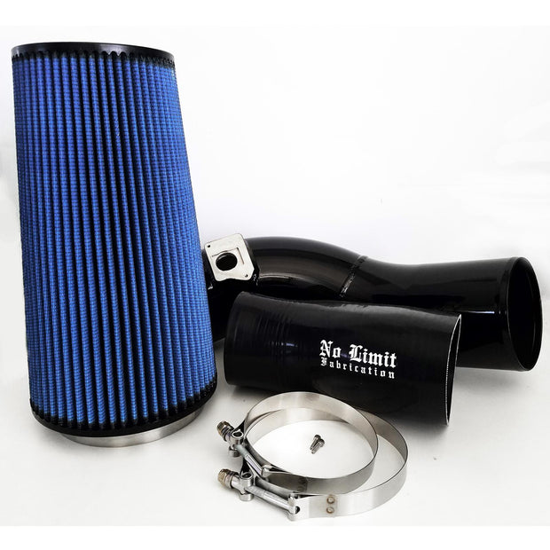 6.0 Cold Air Intake 03-07 Ford Super Duty Power Stroke Black Oiled Filter