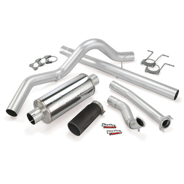 Banks Power 94-97 Ford 7.3L CCLB Monster Exhaust System - SS Single Exhaust w/ Black Tip