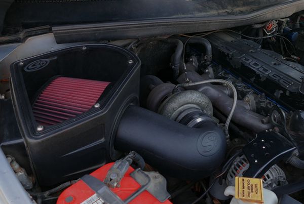 Cold Air Intake For 94-02 Dodge Ram 2500 3500 5.9L Cummins Cotton Cleanable Red S&B