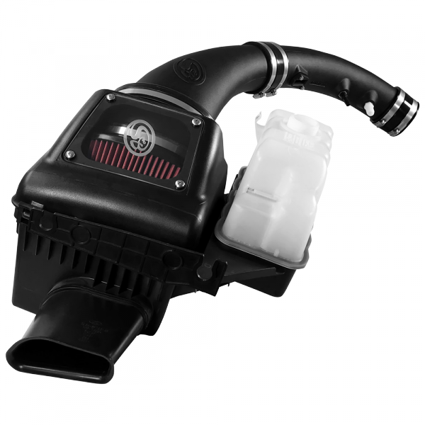 Cold Air Intake For 11-16 Ford F250, F350 V8-6.2L Oiled Cotton Cleanable Red S&B