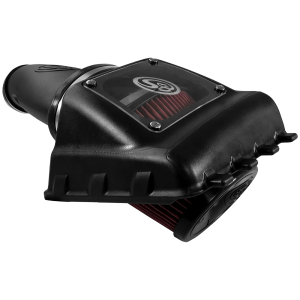 Cold Air Intake For 11-16 Ford F250, F350 V8-6.2L Oiled Cotton Cleanable Red S&B