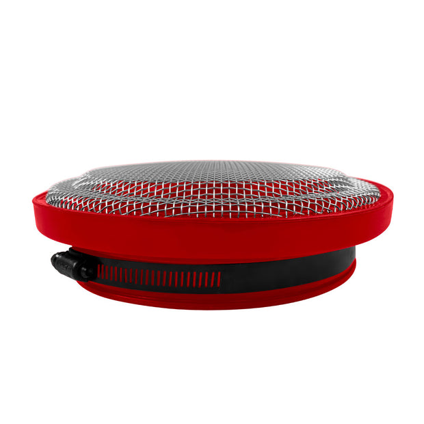 Turbo Screen 5.0 Inch Red Stainless Steel Mesh W/Stainless Steel ClampS&B