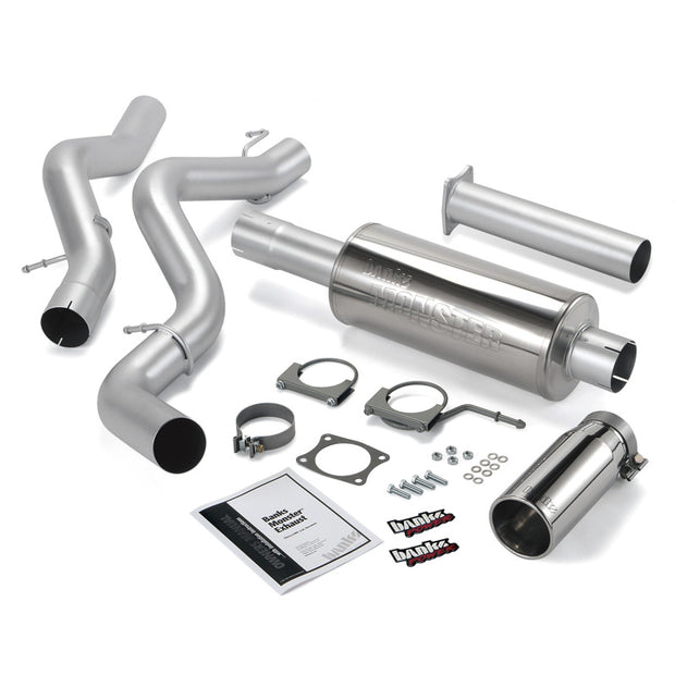 Banks Power 02-05 Chevy 6.6L EC/CCLB Monster Exhaust System - SS Single Exhaust w/ Chrome Tip