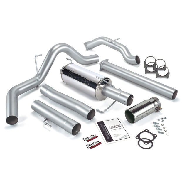 Banks Power 03-04 Dodge 5.9L CCLB Monster Exhaust Sys - SS Single Exhaust w/ Chrome Tip