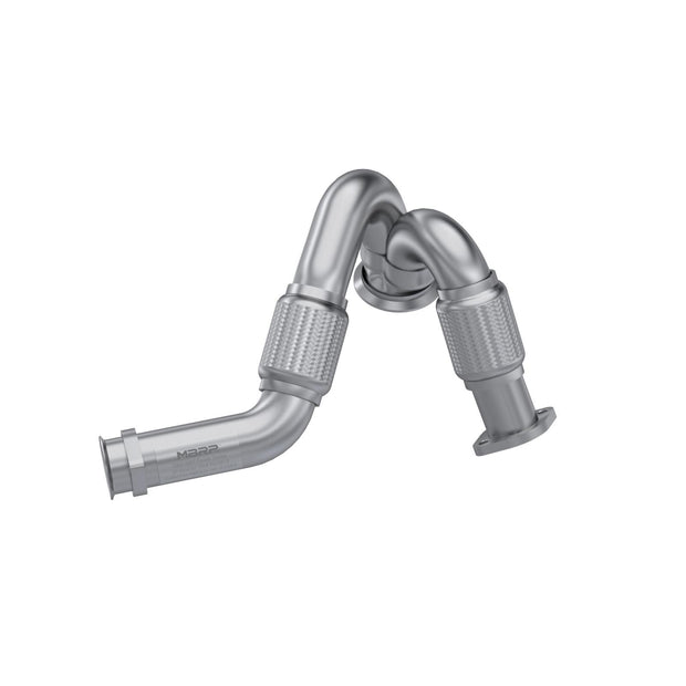 Turbo Exhaust Up-Pipe Dual For 03-07 Ford 6.0L Powerstroke Aluminized Steel Carb EO Num. D-763-3 For 03-07 Ford 6.0L Powerstroke MBRP