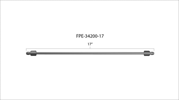 17 Inch High Pressure Fuel Line 8mm x 3.5mm Line M14 x 1.5 Nuts