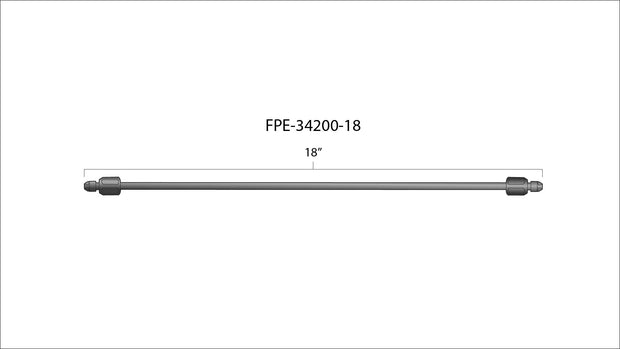 18 Inch High Pressure Fuel Line 8mm x 3.5mm Line M14 x 1.5 Nuts