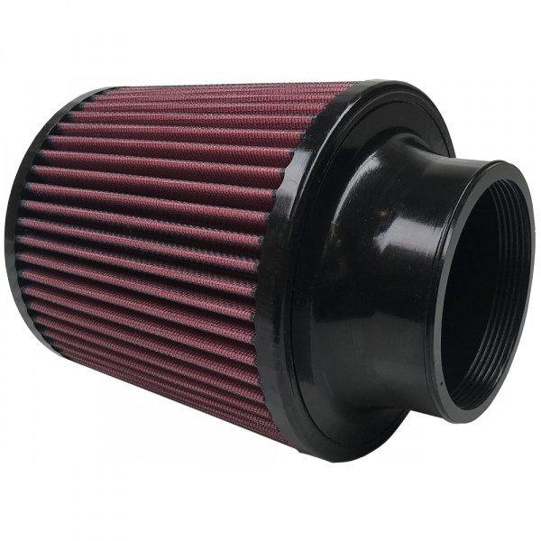 Air Filter For Intake Kits 75-2557 Oiled Cotton Cleanable 7 Inch Red S&B
