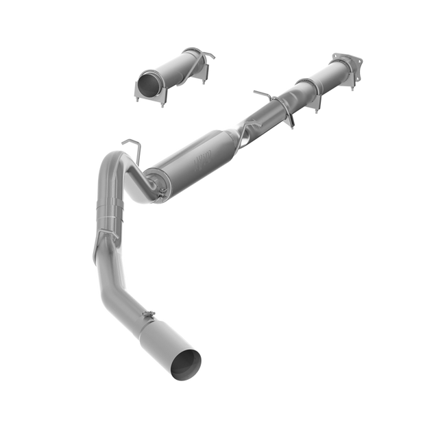 4 Inch Cat Back Exhaust System For 01-05 Silverado/Sierra 2500/3500 Duramax Ext/Crew Cab Single Side Aluminized Steel MBRP