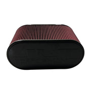 S & B Air Filter 4x12 Inch Oval with Hole Red Oil