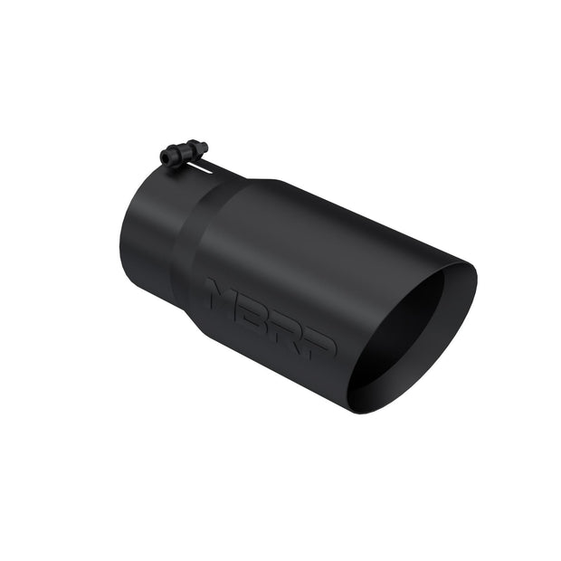 Exhaust Tip 6 Inch O.D. Dual Wall Angled 5 Inch Inlet 12 Inch Length-Black Finish MBRP