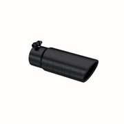 Exhaust Tip 3 1/2 Inch O.D. Angled Rolled End 3 Inch Inlet 10 Inch Length Black T304 Stainless Steel MBRP