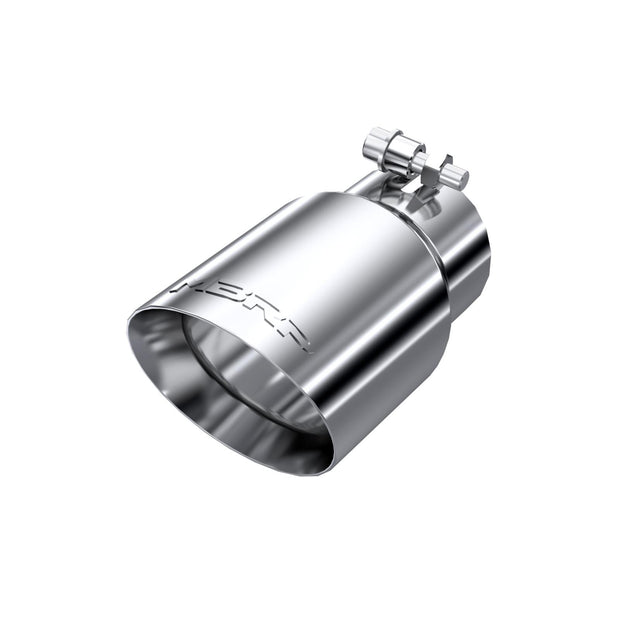 Exhaust Tip 4 Inch O.D. Dual Wall Angled Rolled End Fits Aluminized Steel 3 Inch Systems MBRP
