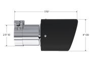 Exhaust Tip 4 Inch O.D. Dual Wall Angled 2.5 Inch Inlet 7.7 Inch Length Carbon Fiber MBRP