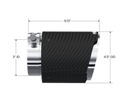 Carbon Fiber Tip 3.0 Inch ID 4.5 Inch OD Out 6.13 Inch Length Dual Wall MBRP