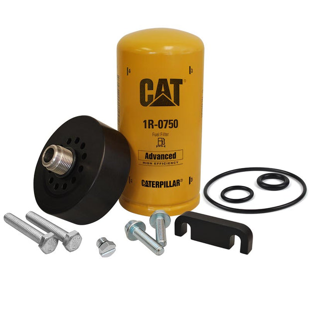 CAT Adapter with 1R-0750 Filter Bleeder Screw & Spacer 01-16 GM 6.6L Duramax XDP