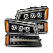 AlphaRex 03-06 Chevy Silverado 1500/2500HD/3500HD/Avalanche Black NOVA LED Proj Headlights