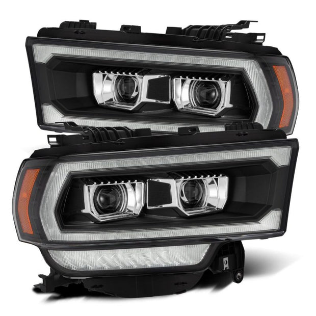 AlphaRex 19-21 Ram 2500 PRO-Series Projector Headlights Plank Style Black w/Activation Light