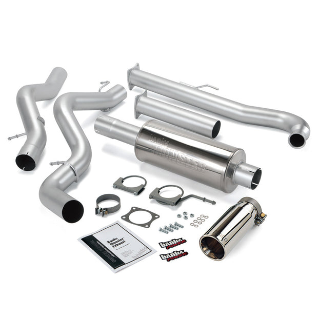Banks Power 01-04 Chevy 6.6L Ec/Cclb Monster Exhaust System - SS Single Exhaust w/ Chrome Tip