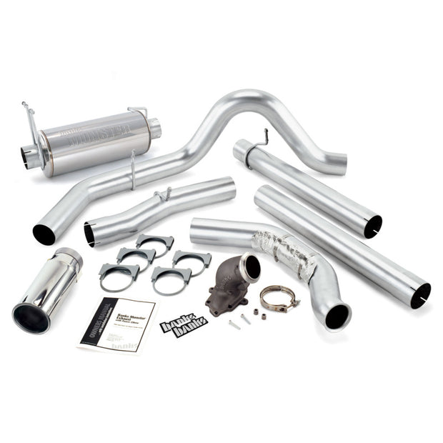 Banks Power 99 Ford 7.3L Cat Monster Exhaust w/ Power Elbow - SS Single Exhaust w/ Chrome Tip